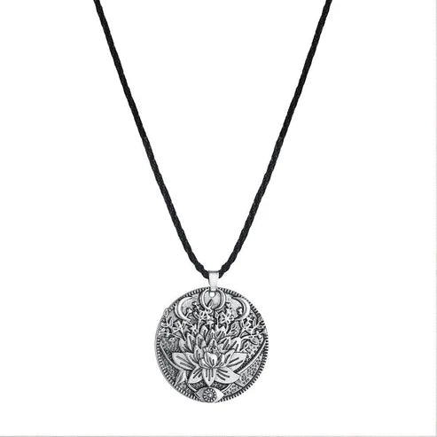 Lotus Pendant Necklace For Men