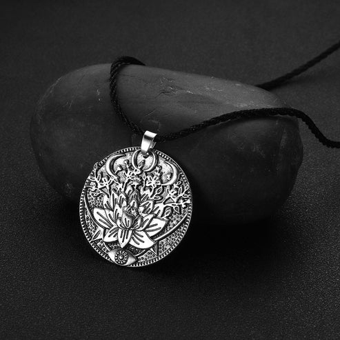 Lotus Pendant Necklace For Men
